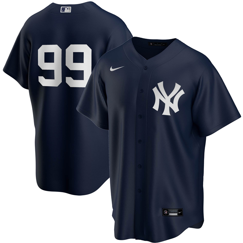 2020 MLB Men New York Yankees #99 Aaron Judge Nike Navy 2020 Spring Training Home Replica Player Jersey 1